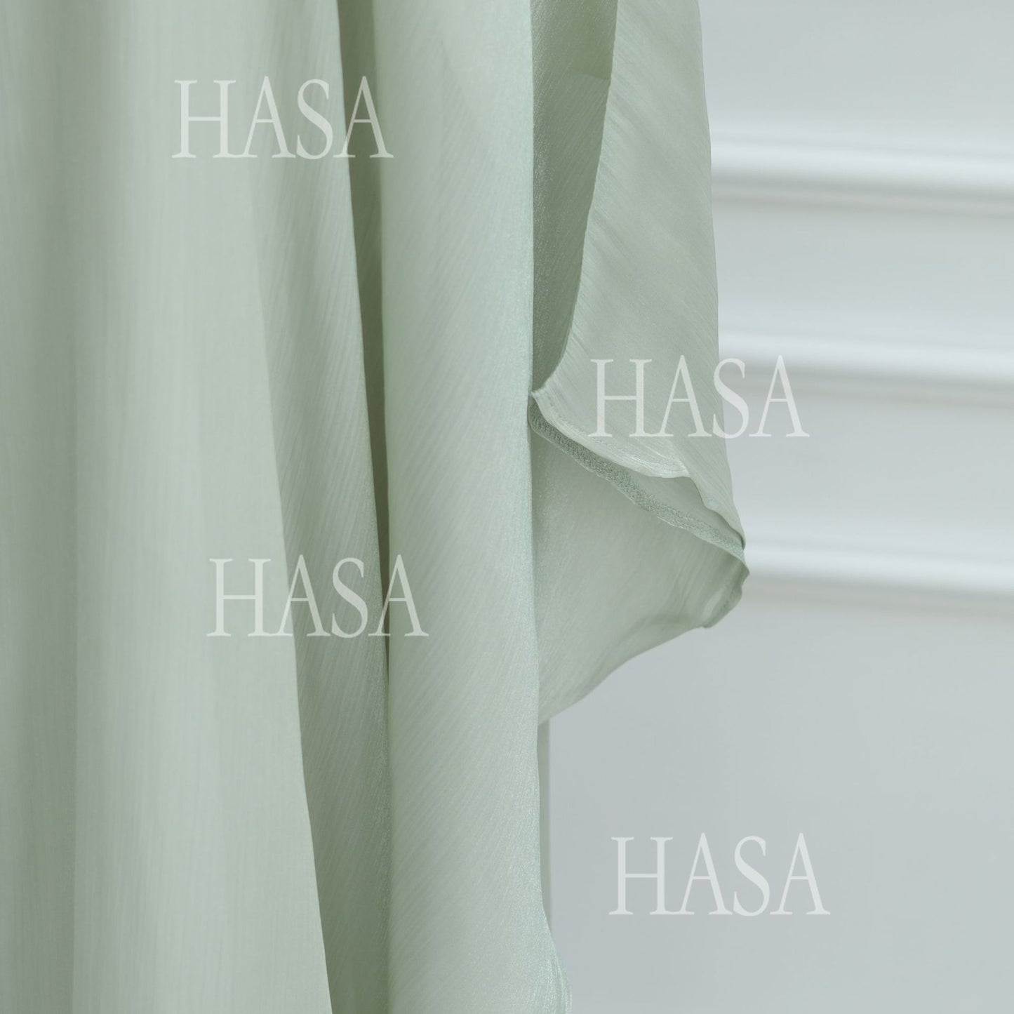 HA6534 Elegant Island Wrinkle Texture Solid Color Cardigan Robe