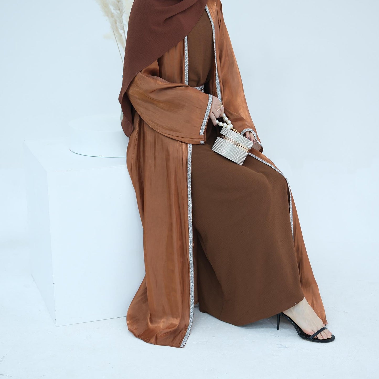 HAYA HA1185 3pcs Set Cardigan+Inner Dress+Hijab