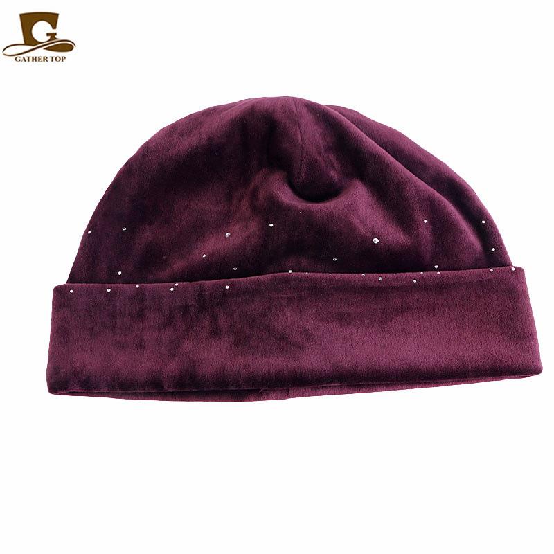 HAYA HA1091 Full Sky Star Diamond Muslim Headband Hat