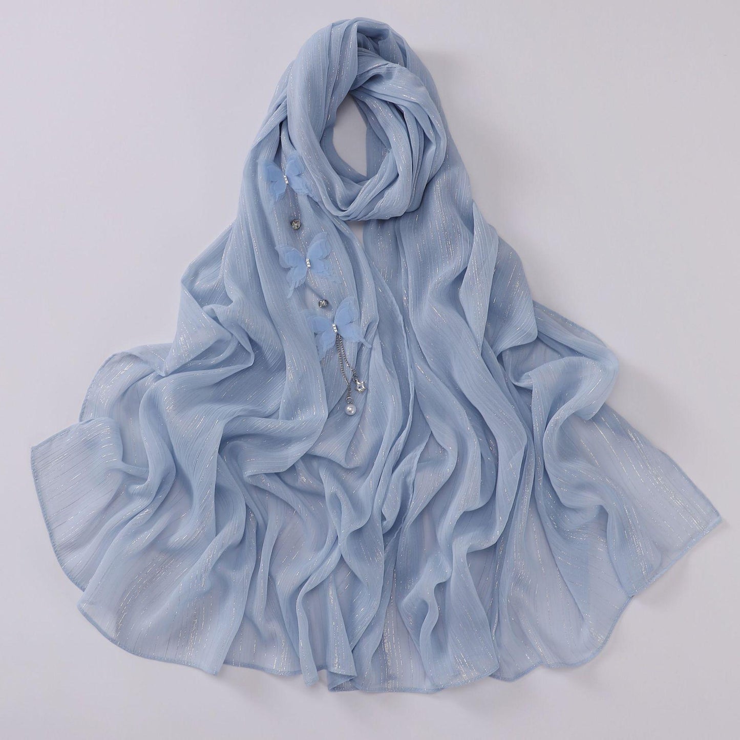 HAYA HA1112 Butterfly Long Headband Muslim Hijab