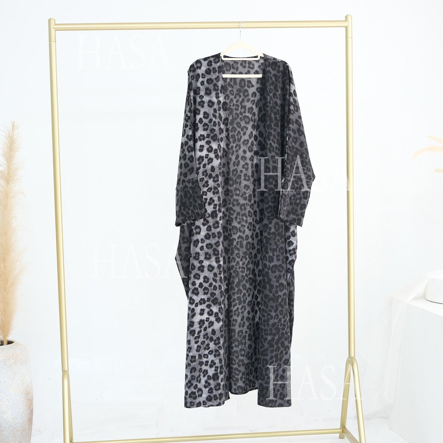 HA6576 Women's Printed Cardigan Abaya (with Optional Matching Headscarf)