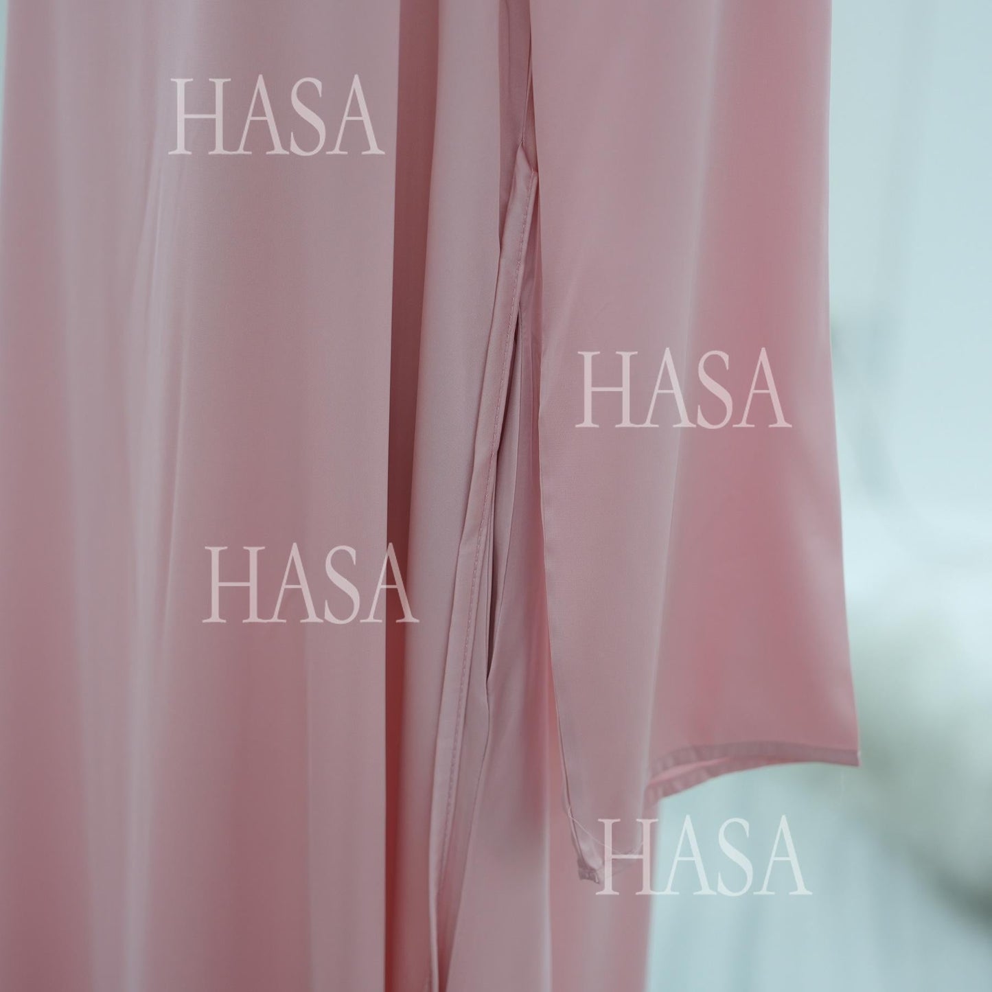 HA6516 Two-piece Maxi Dress with Embroidered Cardigan. Headscarf Not Included.