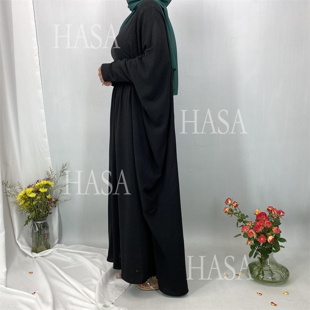HA6586 Loose Turkish Pleated Dress, Fashionable Long Design