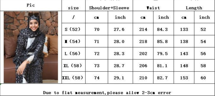 HA6576 Women's Printed Cardigan Abaya (with Optional Matching Headscarf)