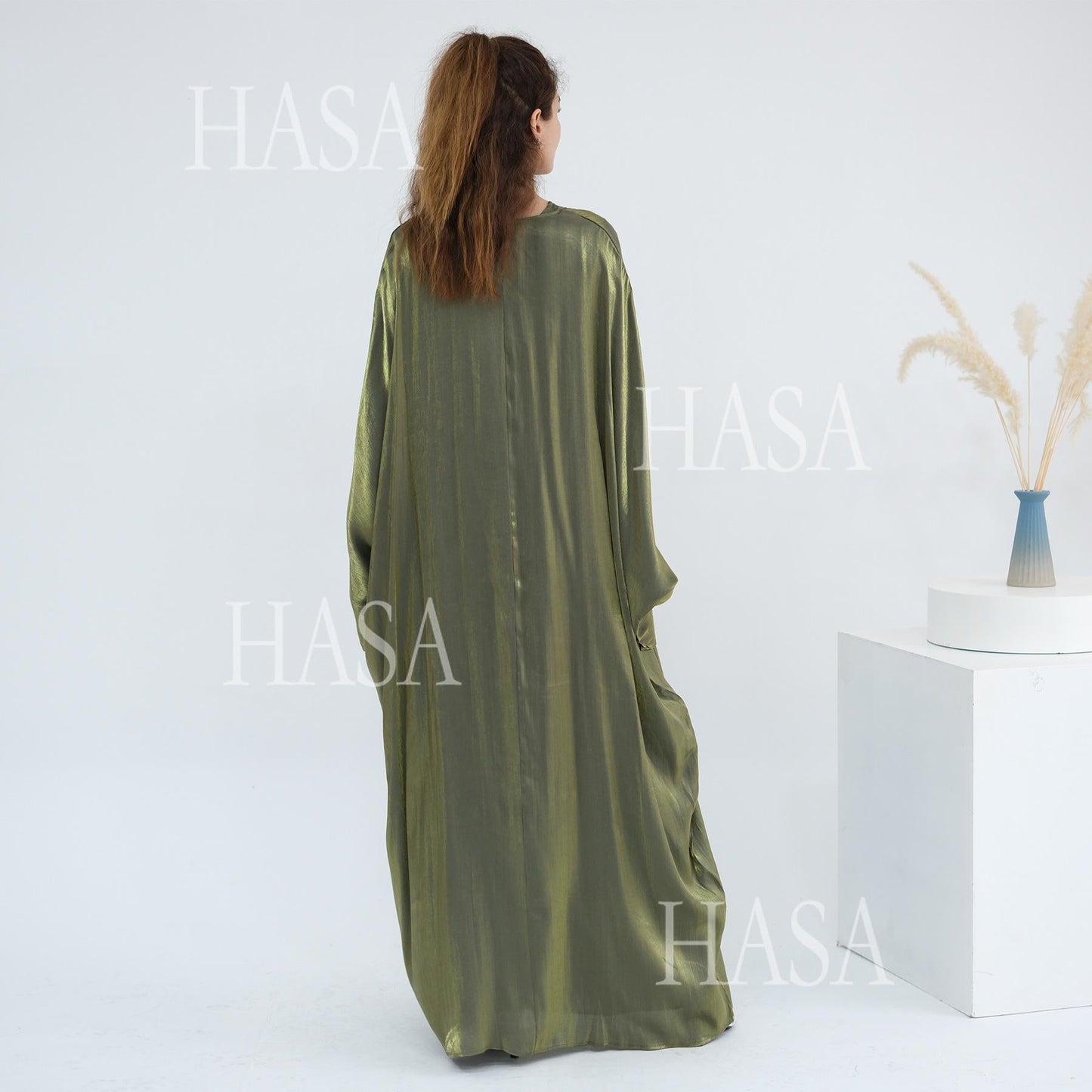 HA6530 Solid color simple two-piece long skirt suit