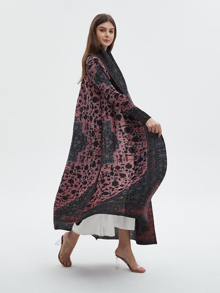 HS6705 Midnight Blush , Intricate Patterned Abaya for Ramadan
