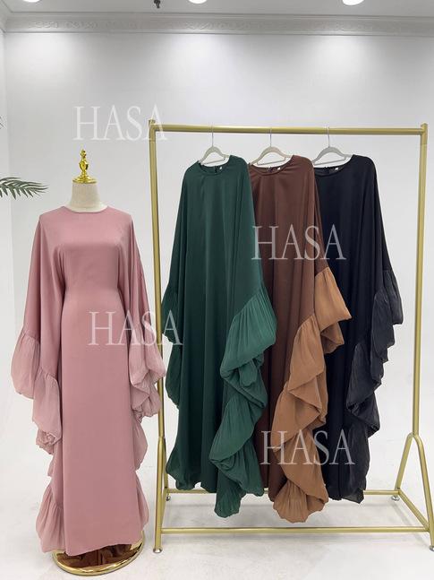 HA6473 Elegant and Graceful Heavy Stitching Lace Sleeve Robe