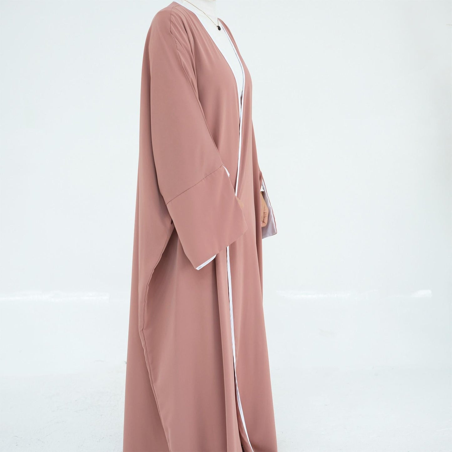 HA5877 The Loose-fitting Robe Has A Lightweight Silhouette That Is Perfect for Any Occasion open abaya outfit