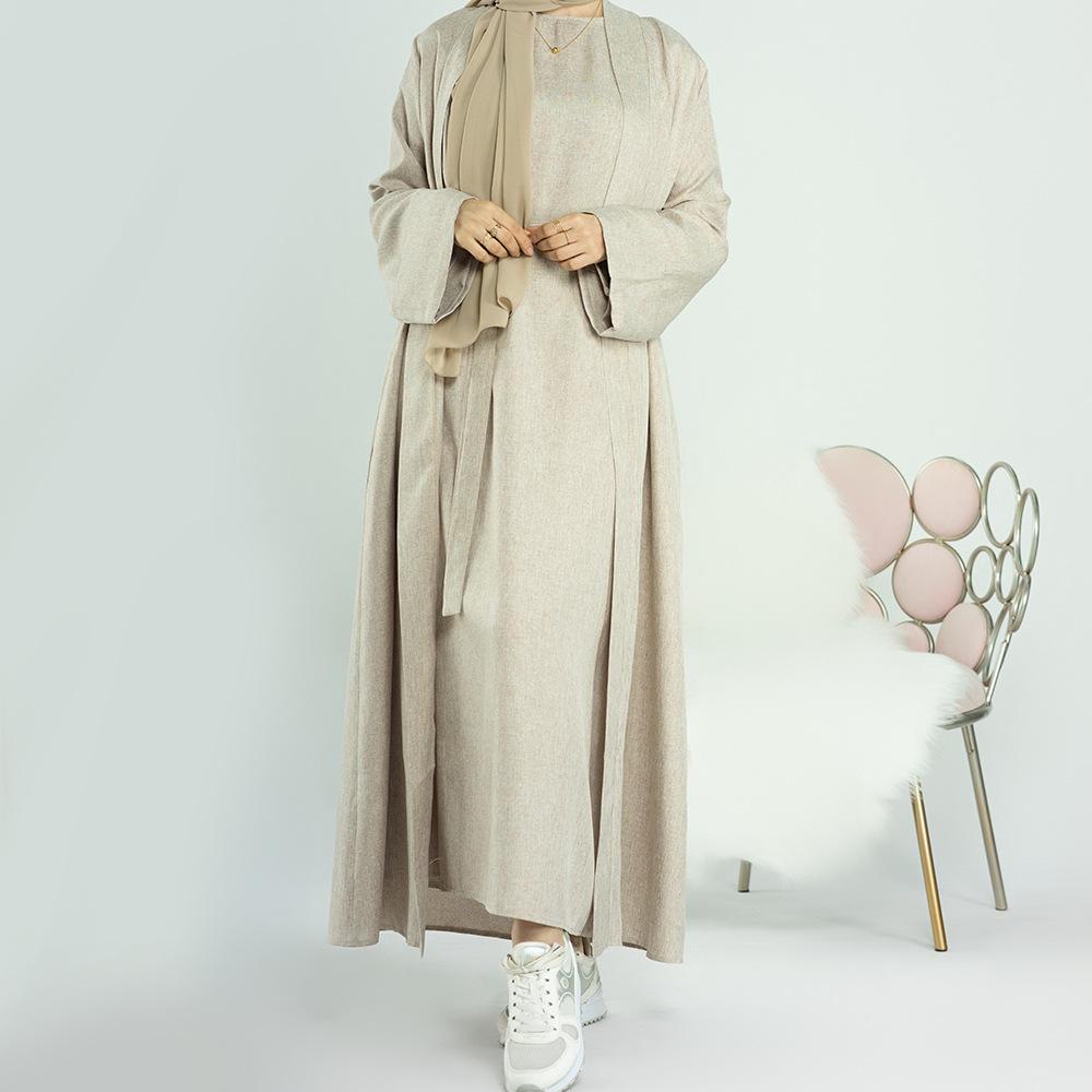 HAYA HAYA0710 2pcs Set Cardigan+Inner Dress