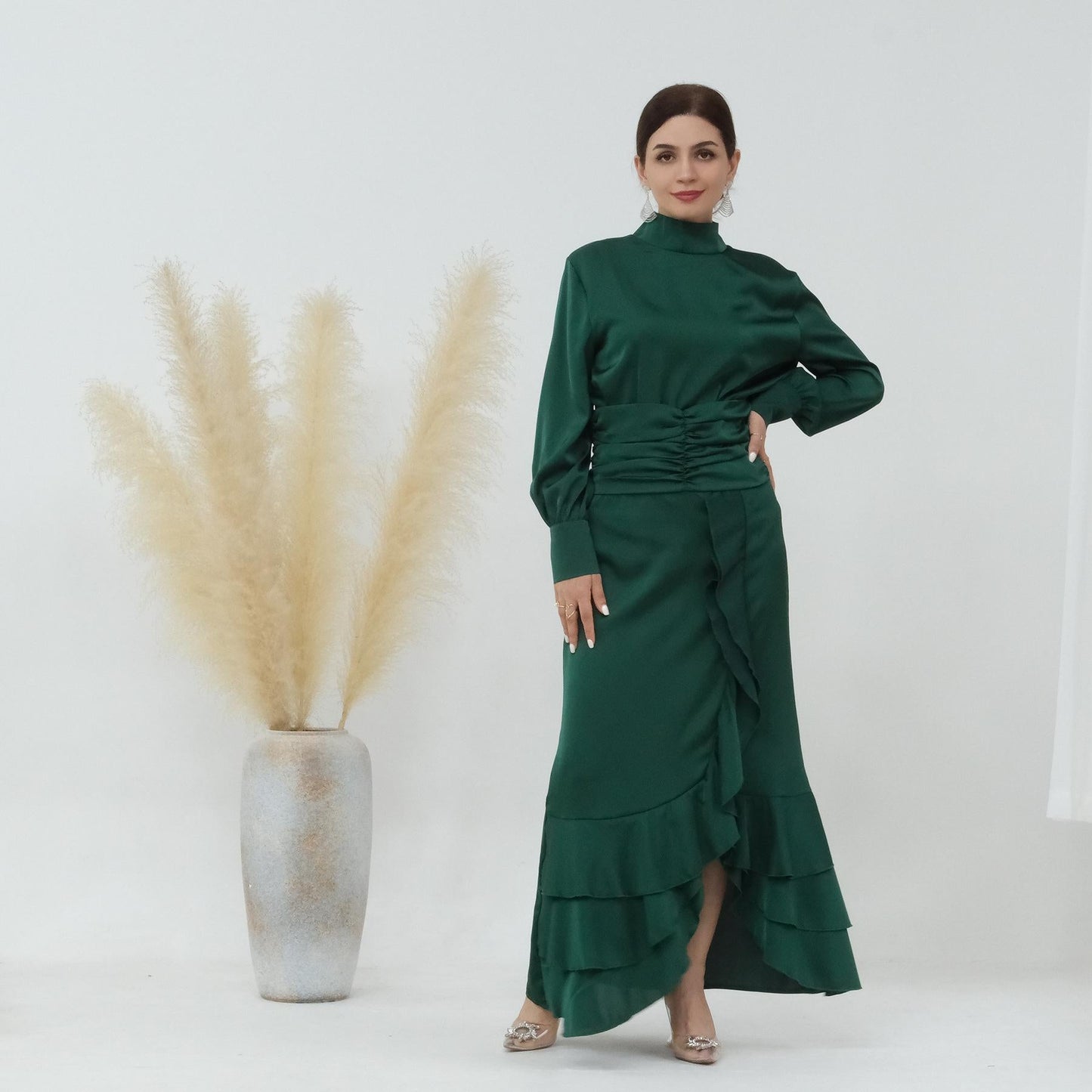 HAYA HAYA0718 Solid Colour High Neck Slimming Set