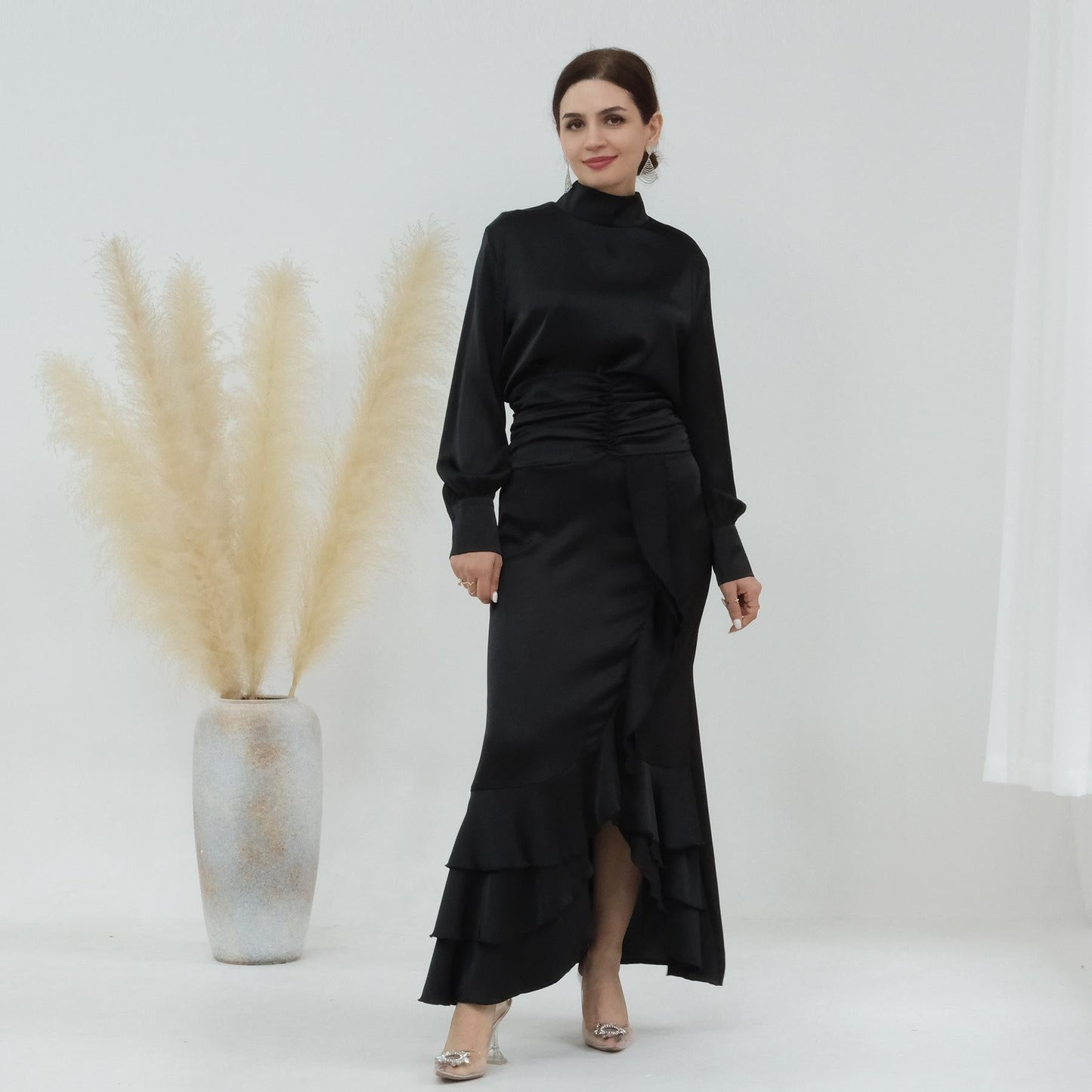 HAYA HAYA0718 Solid Colour High Neck Slimming Set