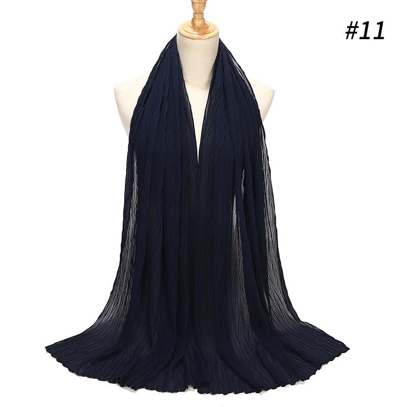 HAYA HA1137 Pearl Chiffon Baotou Scarf
