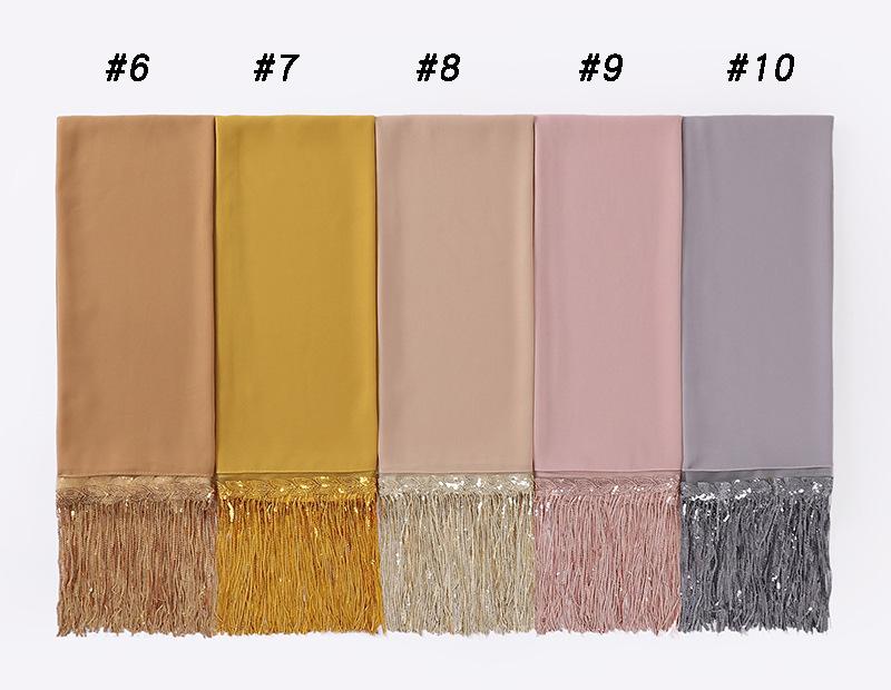 HAYA HA1139 Pearl Chiffon Scarf