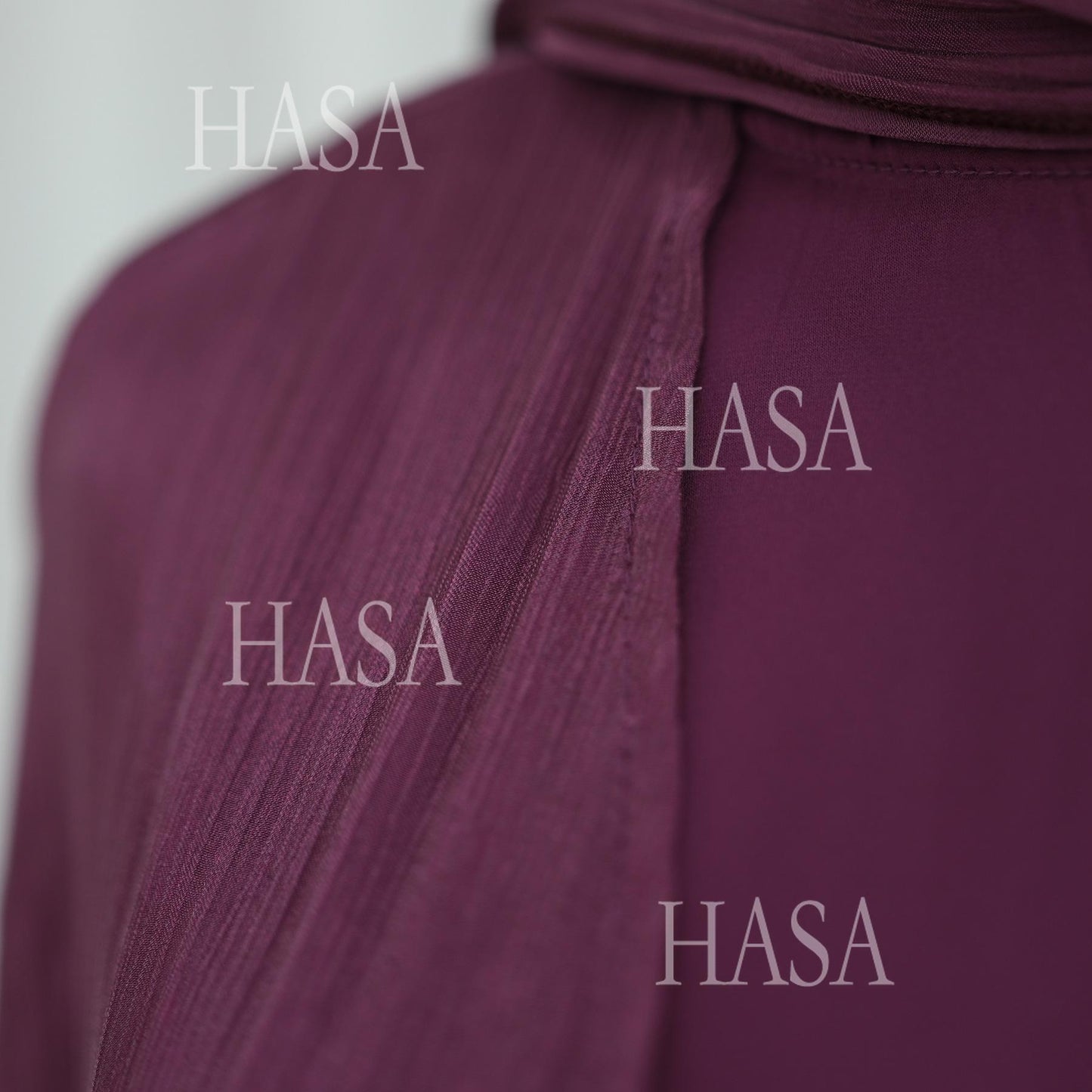 HA6553  Two-Piece Solid Abaya with Beaded Details and Matching Scarf Option