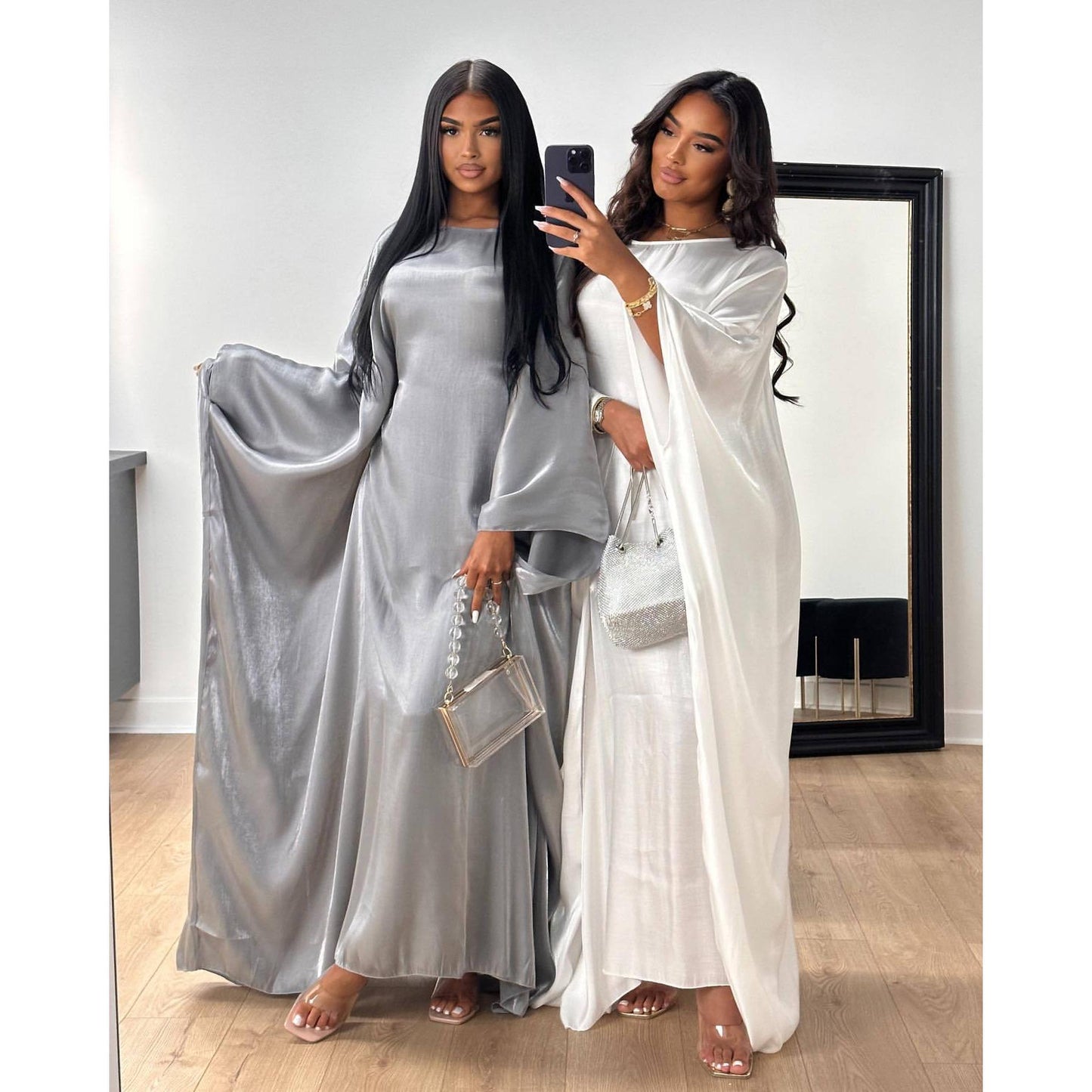 HA1348 Elegant Kaftan in Gold Cotton – 20 Vibrant Colors Available
