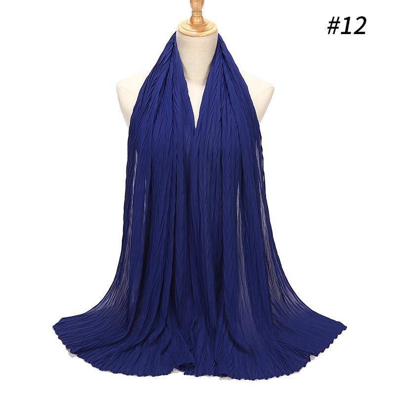 HAYA HA1137 Pearl Chiffon Baotou Scarf