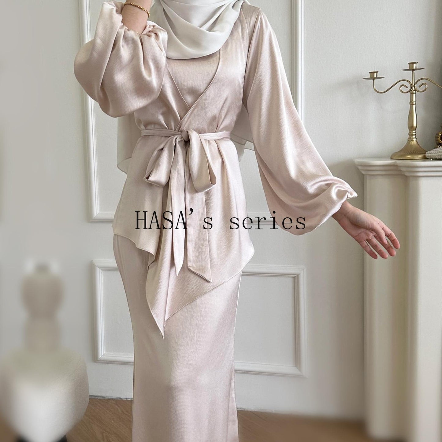 HS4845 Simple, Solid-color, Loose-fitting Two-piece Set, A Comfortable and Coordinated Outfit.