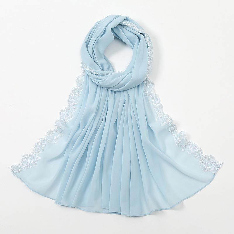 HAYA HA1124 Chiffon Fashion Lace Scarf