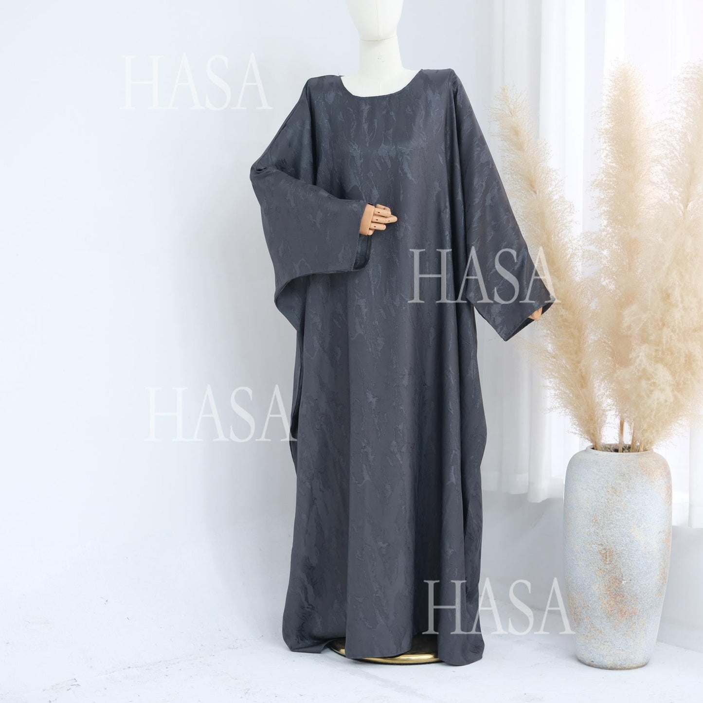 HA5872 Three-dimensional Jacquard Two-piece Dress-tight Waist + Textured Long Design
