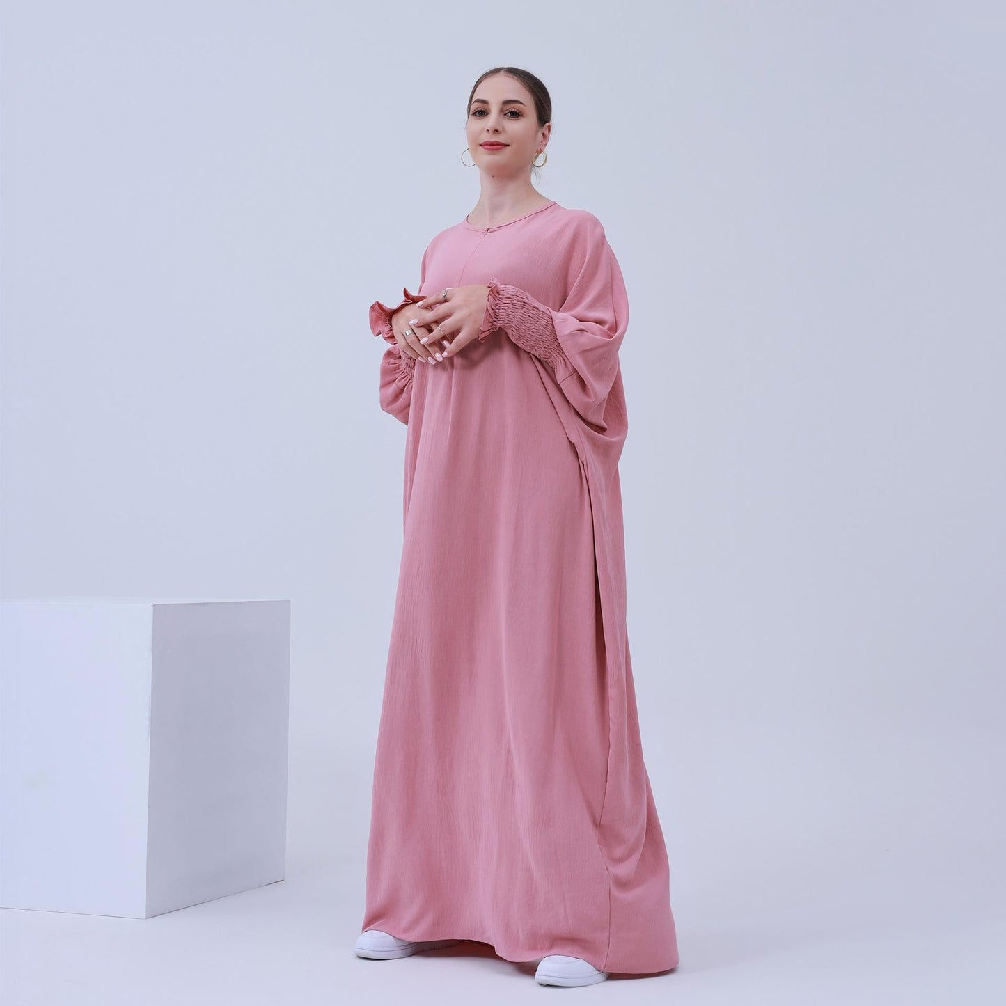 HAYA HAYA1003 Solid Bat Dress