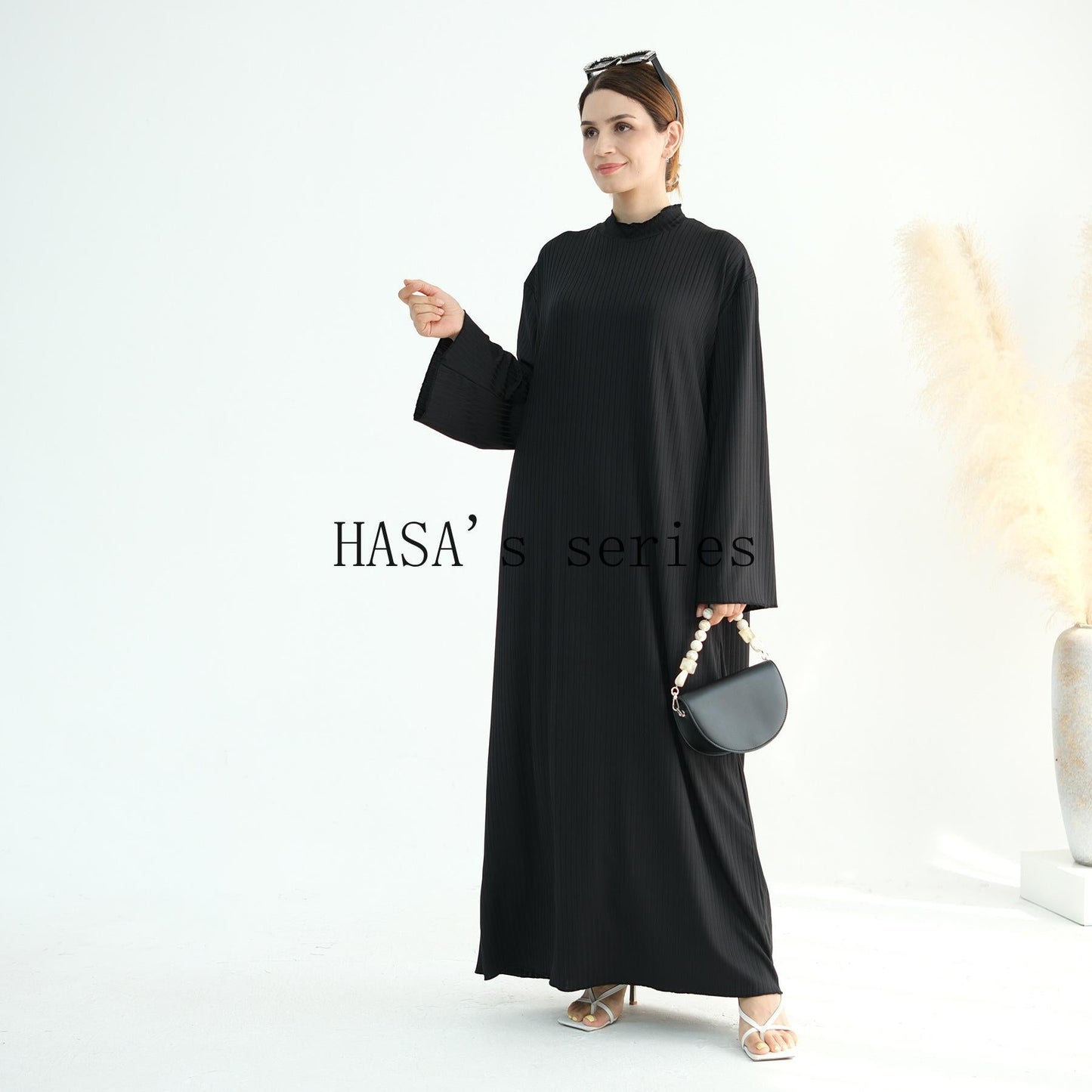HA5509 Beautiful Stand Collar Dress Robe - Lightweight multi-color design, comfortable and stylish party  wear red dress thick  thigh 2  part bow  outfits