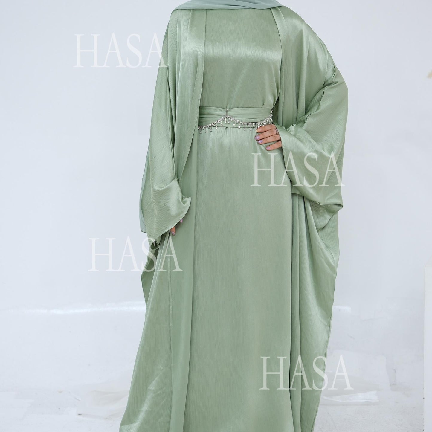 HA6575 Elegant Two-piece Cardigan Robe Set