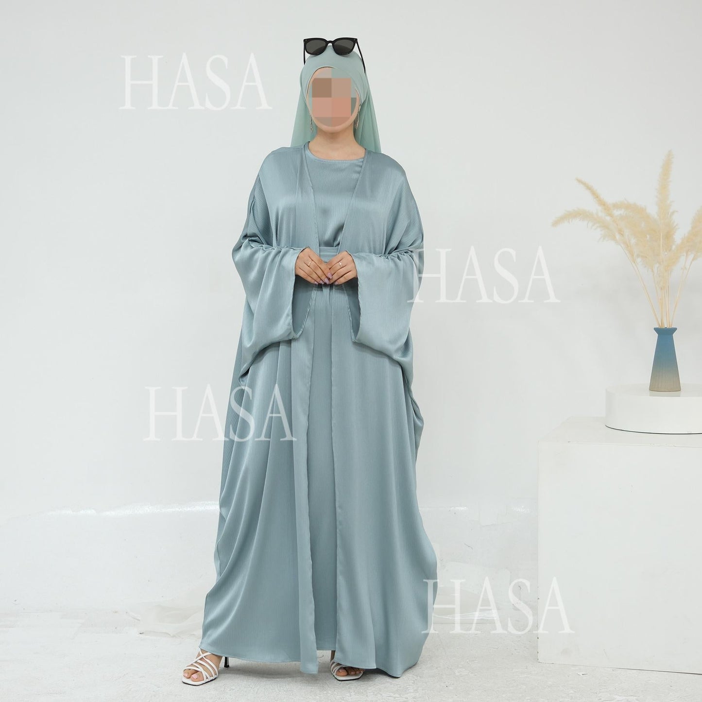 HA6575 Elegant Two-piece Cardigan Robe Set