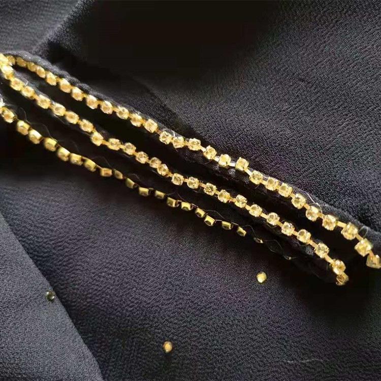 HAYA HAYA1063 Pearl Chiffon Diamond Headband