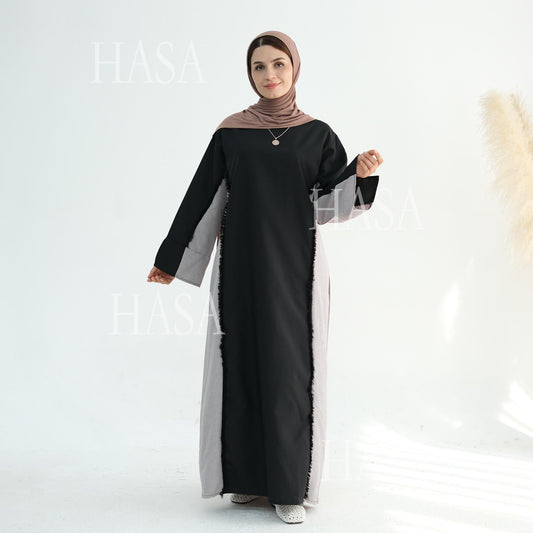 HA5606 Stylish Patchwork Robe - Cardigan and Dress (belt Pockets Only on Dress) party  wear red dress graduation  dress thick  thigh 2  part bow  outfits