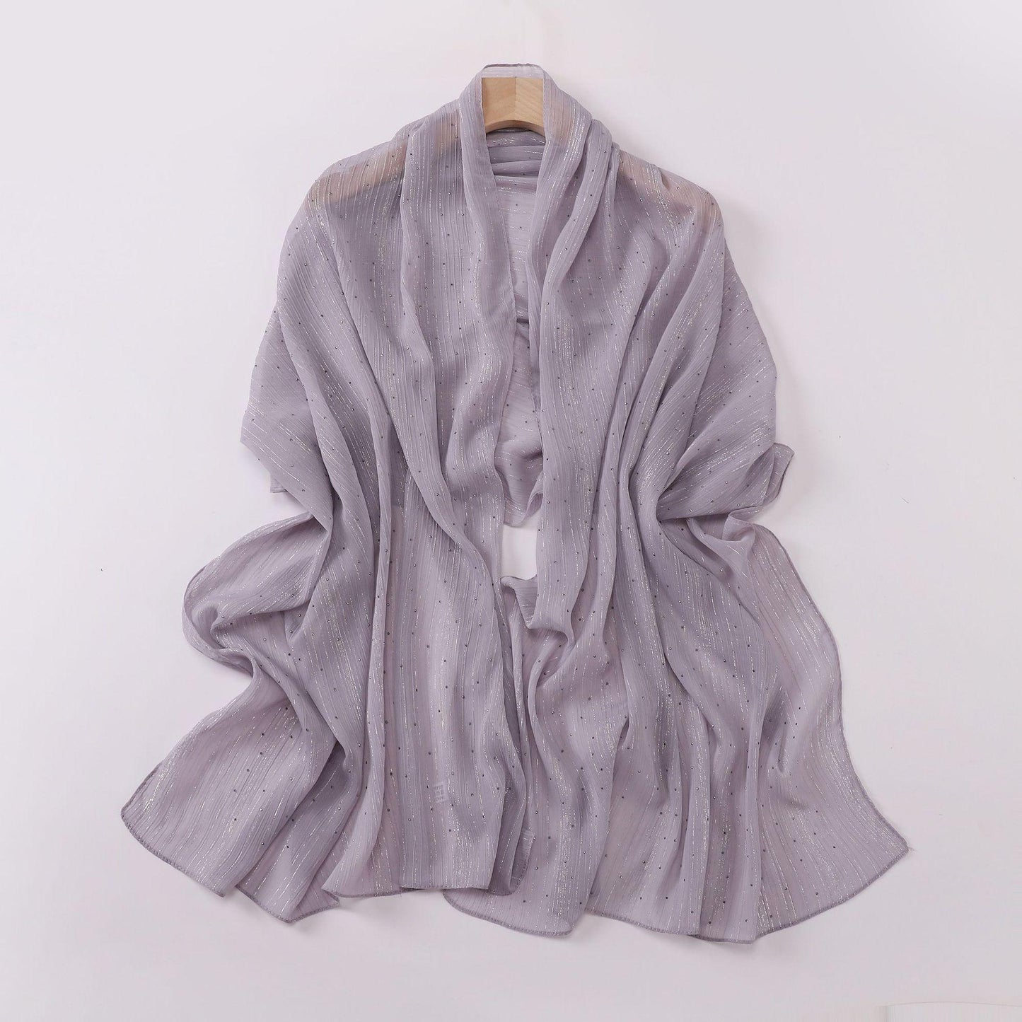 HAYA HA1114 All Over The Sky Hot Drilling Long Scarf Hijab