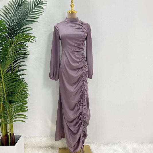 HAYA HAYA1045 Solid Color Large Robe Dress