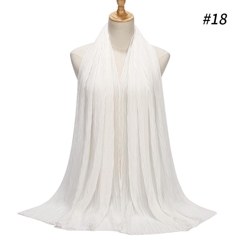 HAYA HA1137 Pearl Chiffon Baotou Scarf