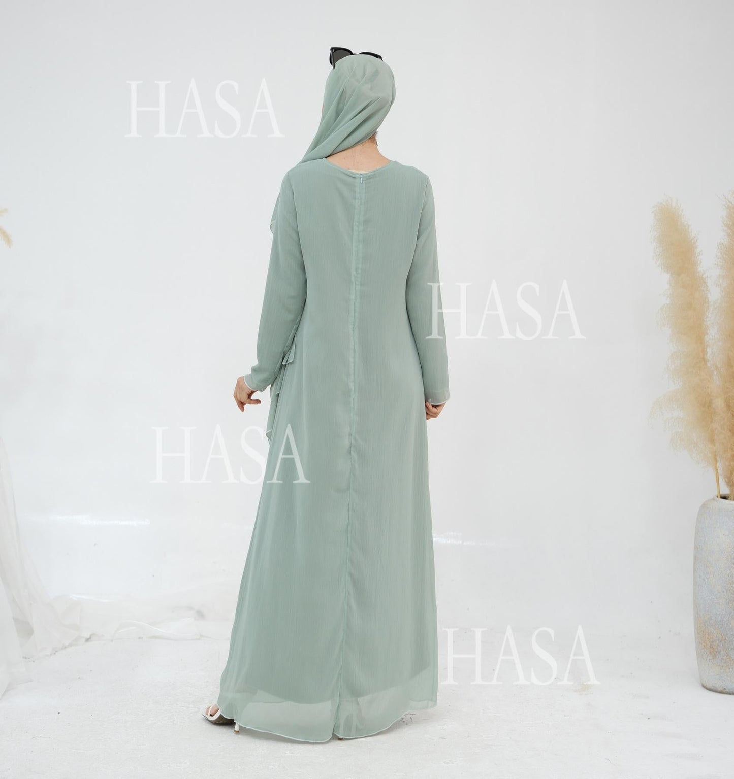 HA5881 Simple Two-piece Suit, A Dress Combination That Combines Comfort and Elegance closed abayas