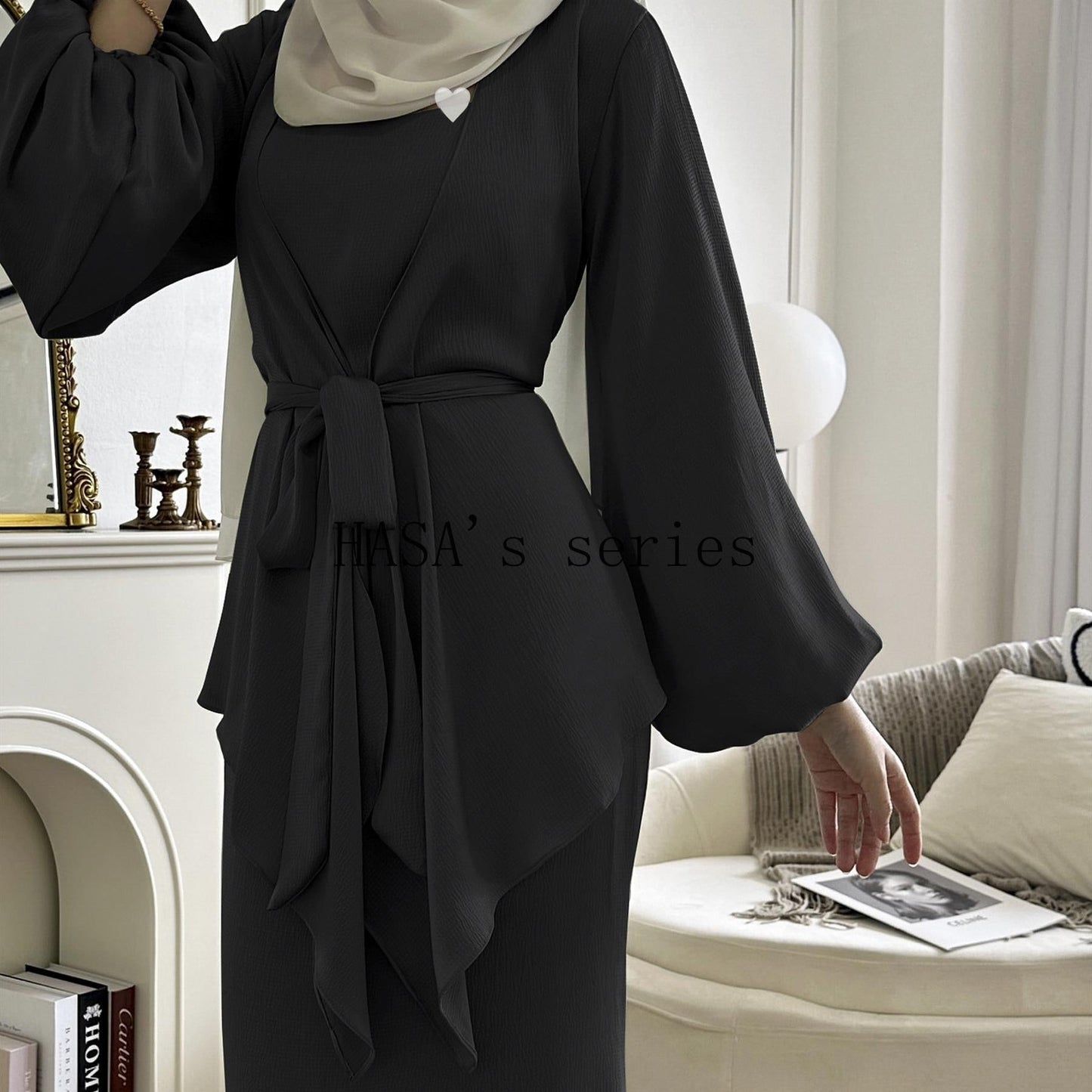HS4845 Simple, Solid-color, Loose-fitting Two-piece Set, A Comfortable and Coordinated Outfit.