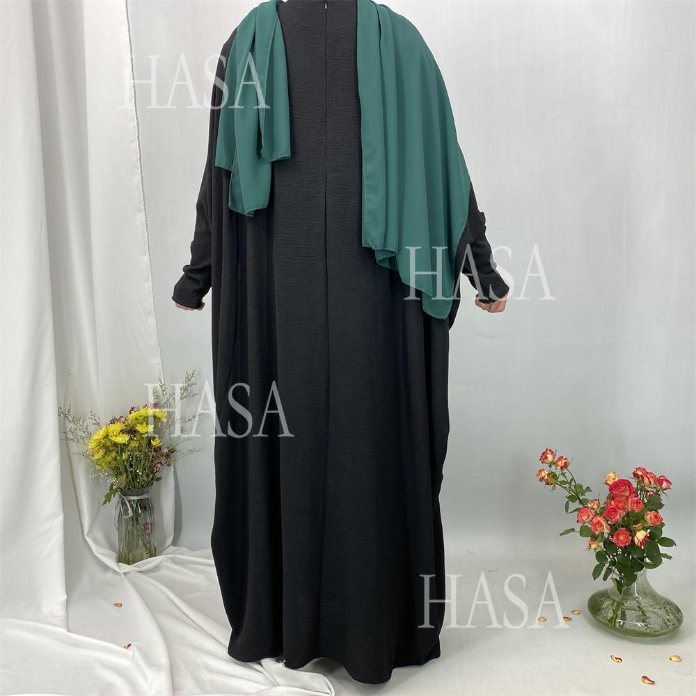 HA6586 Loose Turkish Pleated Dress, Fashionable Long Design