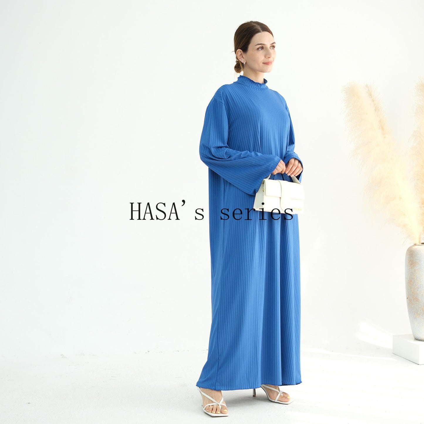 HA5509 Beautiful Stand Collar Dress Robe - Lightweight multi-color design, comfortable and stylish party  wear red dress thick  thigh 2  part bow  outfits