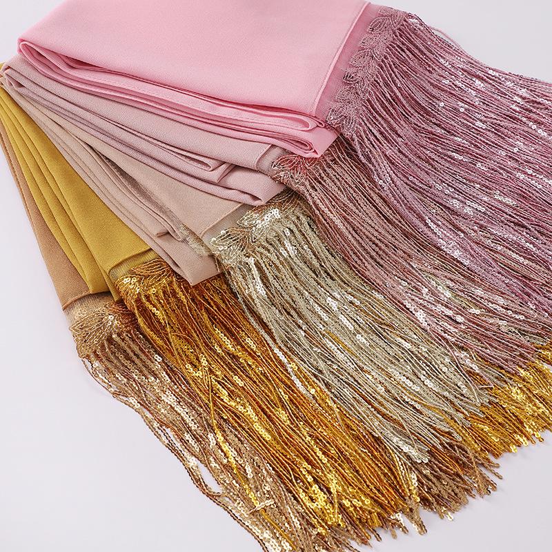 HAYA HA1139 Pearl Chiffon Scarf