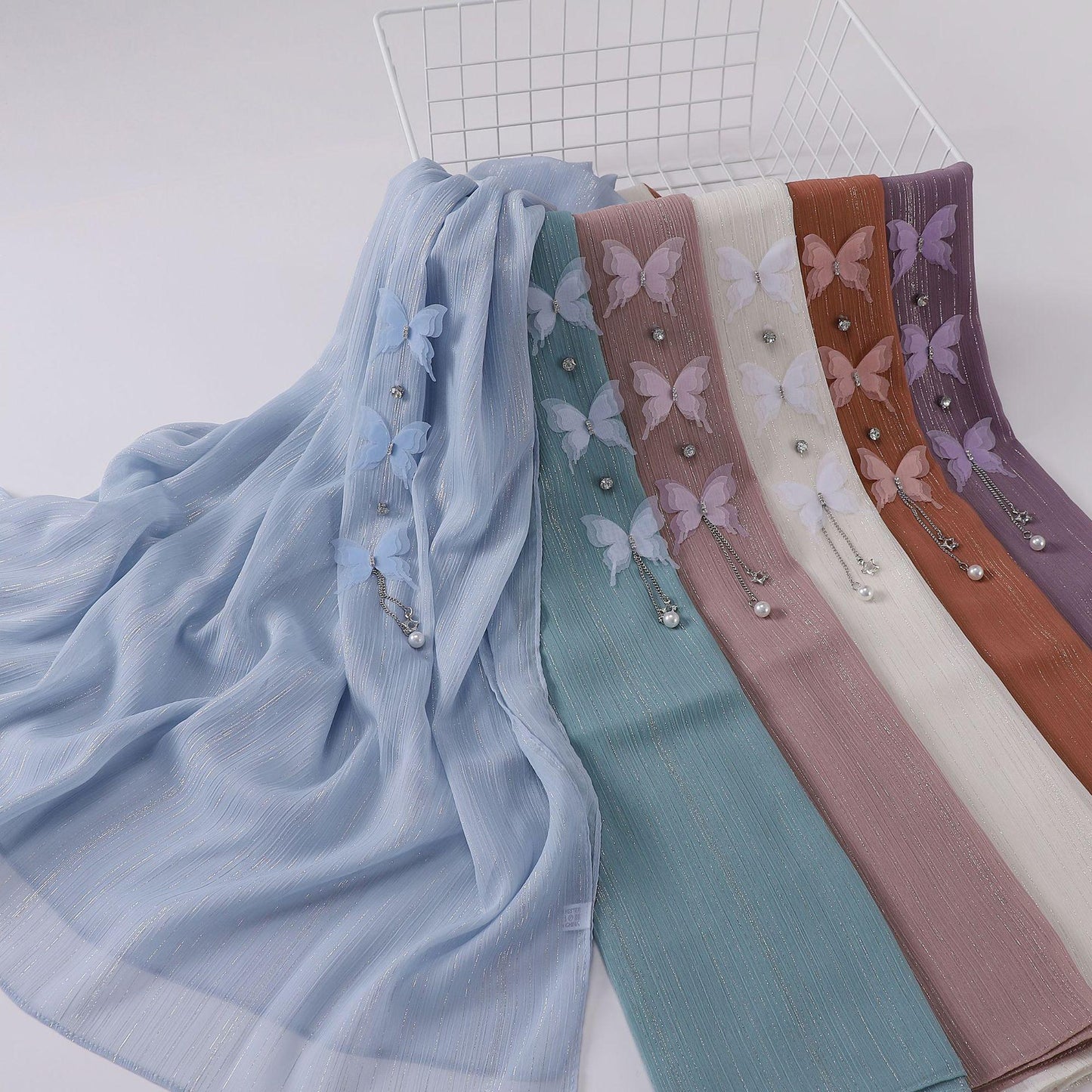 HAYA HA1112 Butterfly Long Headband Muslim Hijab