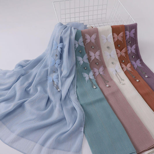 HAYA HA1112 Butterfly Long Headband Muslim Hijab
