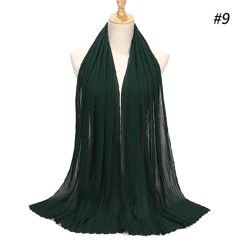 HAYA HA1137 Pearl Chiffon Baotou Scarf