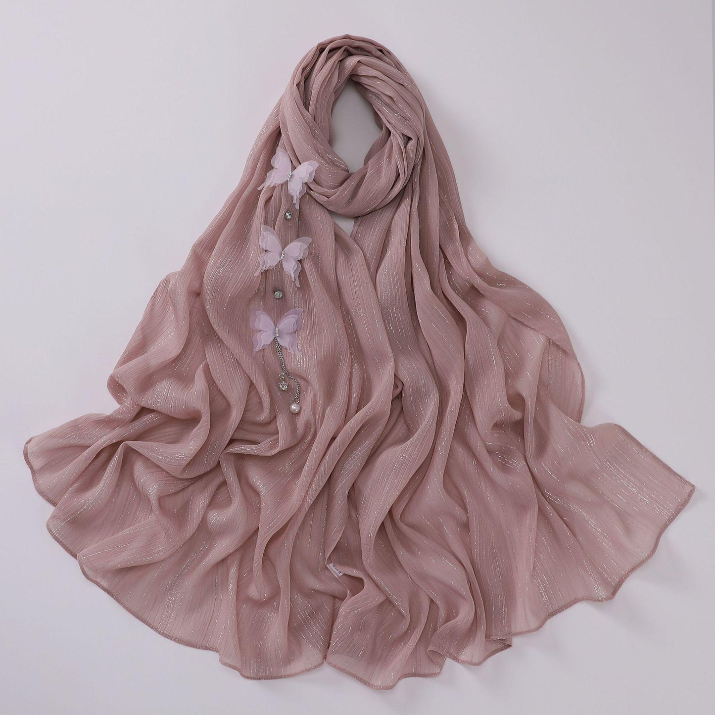 HAYA HA1112 Butterfly Long Headband Muslim Hijab