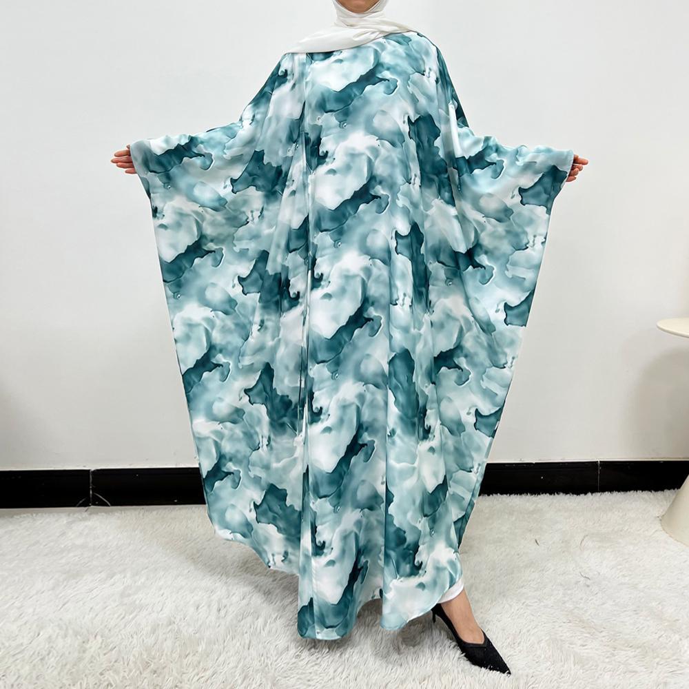 HA6502 Loose-fitting Printed Robe (headscarf Not Included)