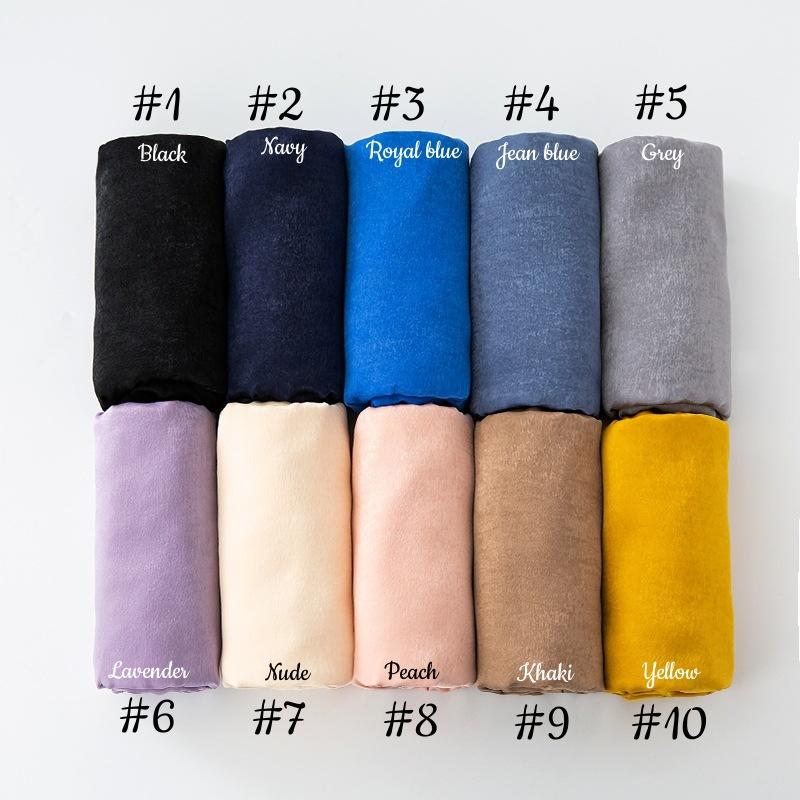 HAYA HAYA1069 Solid Color Scarf Baotou Scarf
