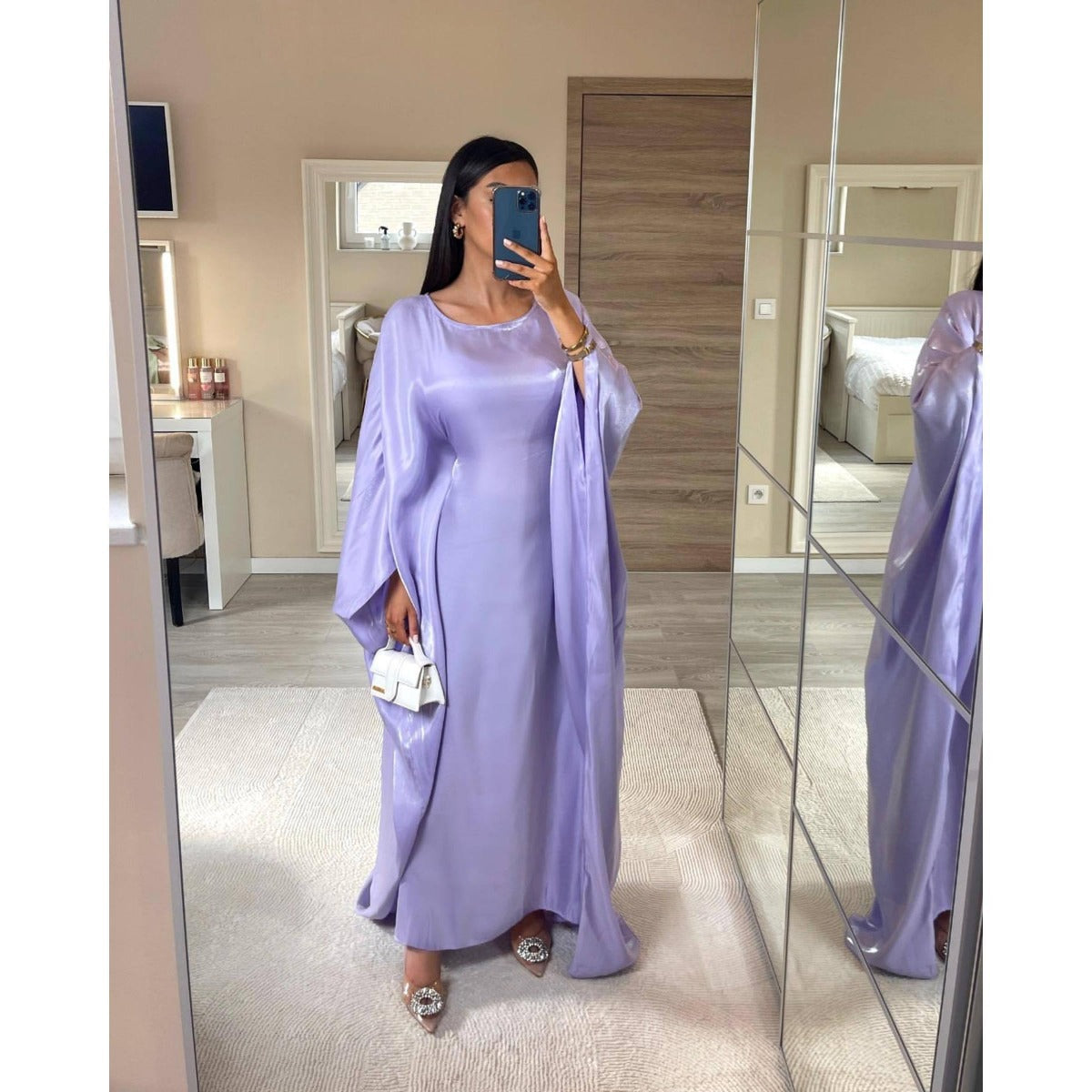 HA1348 Elegant Kaftan in Gold Cotton – 20 Vibrant Colors Available