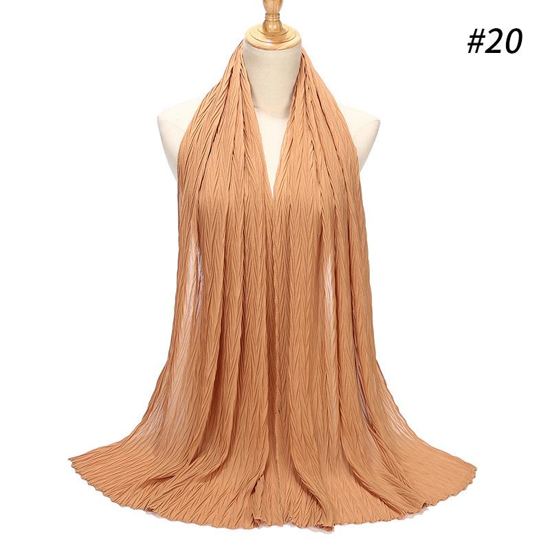 HAYA HA1137 Pearl Chiffon Baotou Scarf