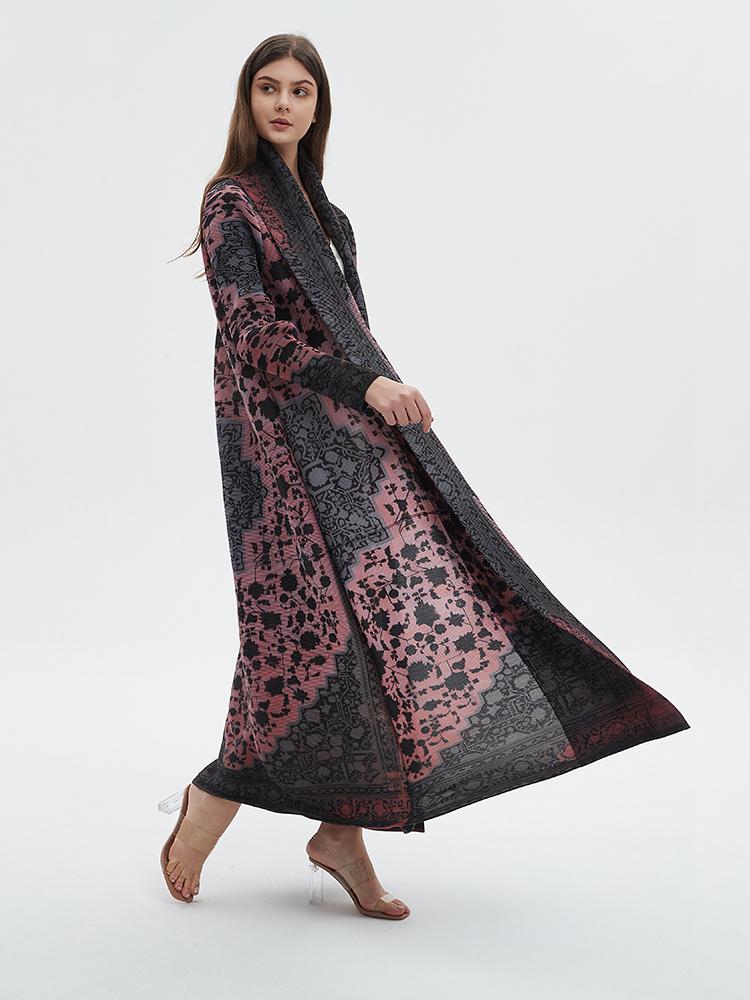HS6705 Midnight Blush , Intricate Patterned Abaya for Ramadan