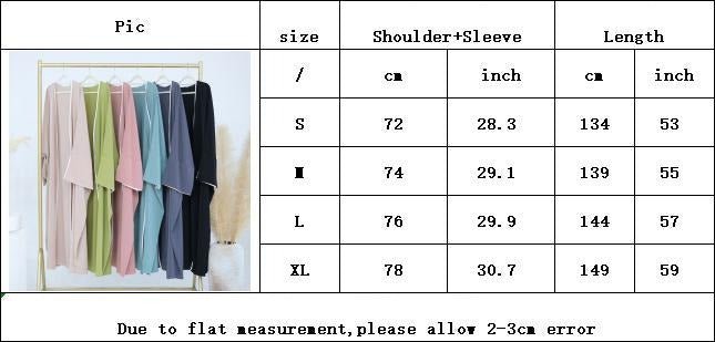 HA5877 The Loose-fitting Robe Has A Lightweight Silhouette That Is Perfect for Any Occasion open abaya outfit