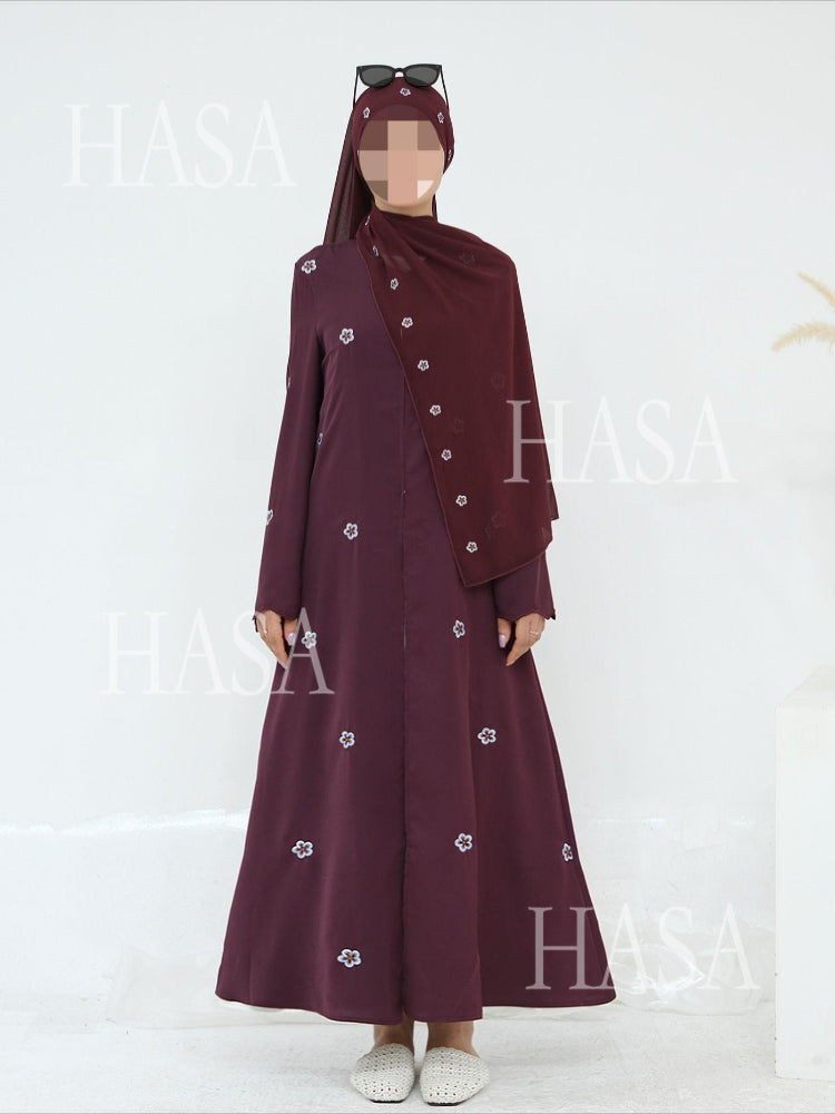 HA6612 All-over Embroidered Cardigan Two-piece Set