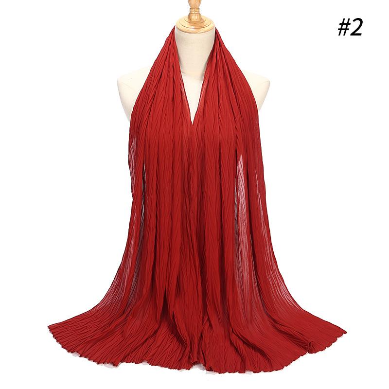 HAYA HA1137 Pearl Chiffon Baotou Scarf