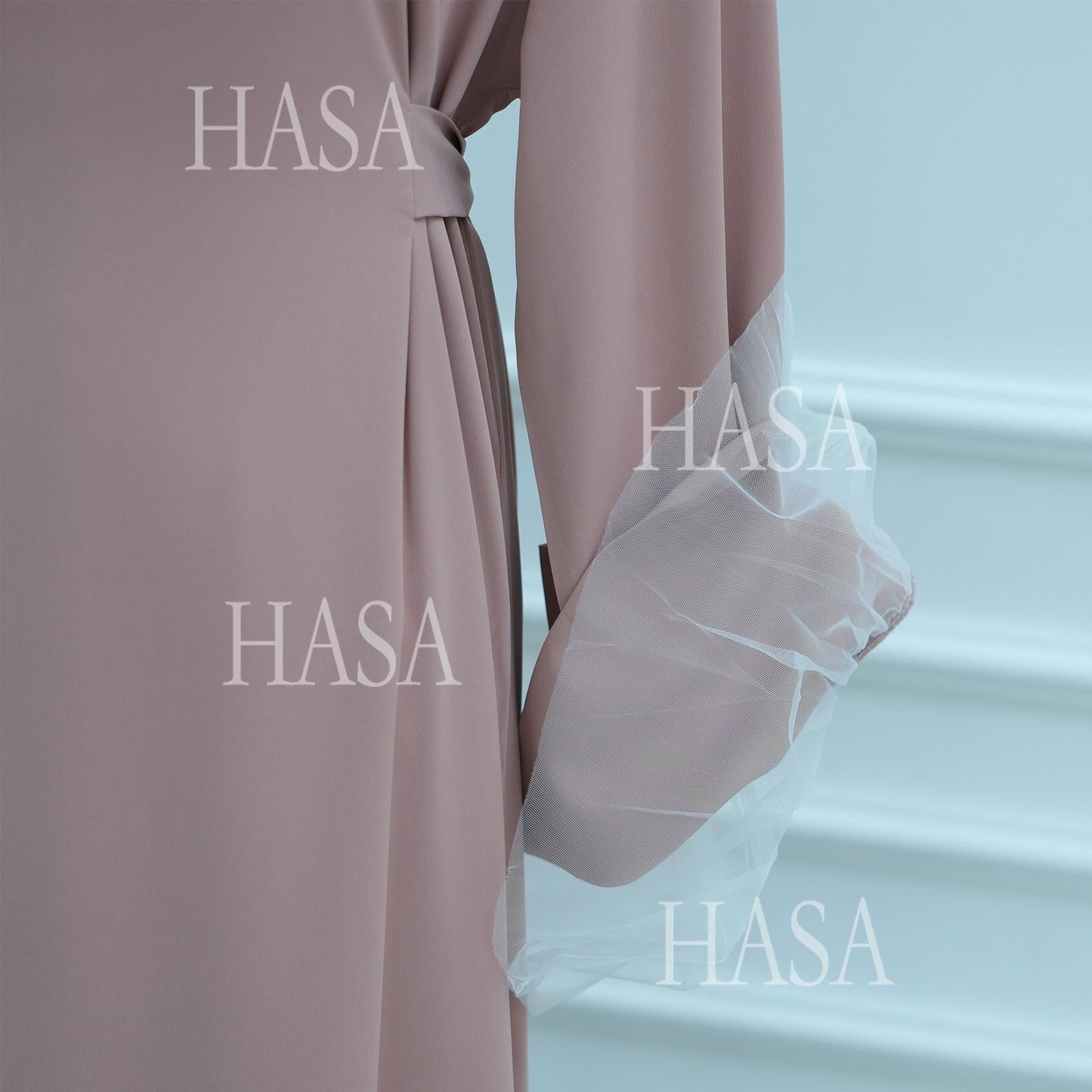 HASA's series HA6507 Simple style spliced lace robe dress (headscarf not included)